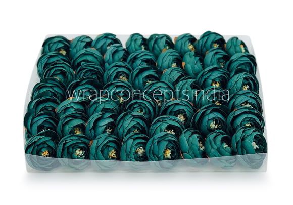 Small Peony- Bottle Green