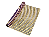 Gold Foil Stripe Organza Roll - 5 Meters-Purple