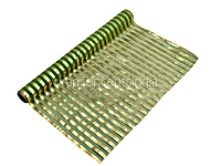 Gold Foil Stripe Organza Roll - 5 Meters-Green