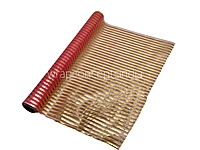 Gold Foil Stripe Organza Roll-Fuchsia