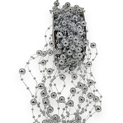 Pearl Strings-Metallic Silver (Pack of 20)