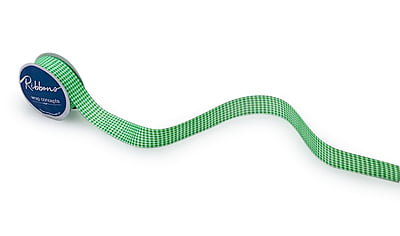 Green & White Gingham Ribbon
