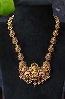 Antique Lakshmi finish Bridal  long haram set