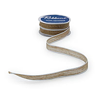 Jute Ribbon with Coloured Edges