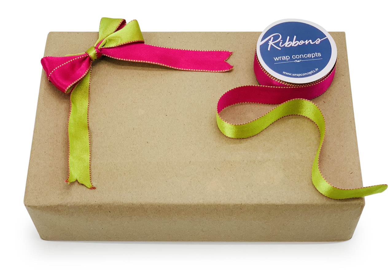 Reversible Ribbon - Hot Pink with Lime Green