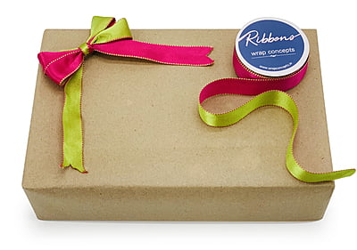 Reversible Ribbon - Hot Pink with Lime Green