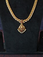 Gold plated  Elegance Lakshmi long haram