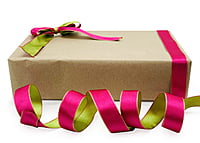 Reversible Ribbon - Hot Pink with Lime Green