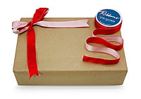 Reversible Ribbon - Red with White