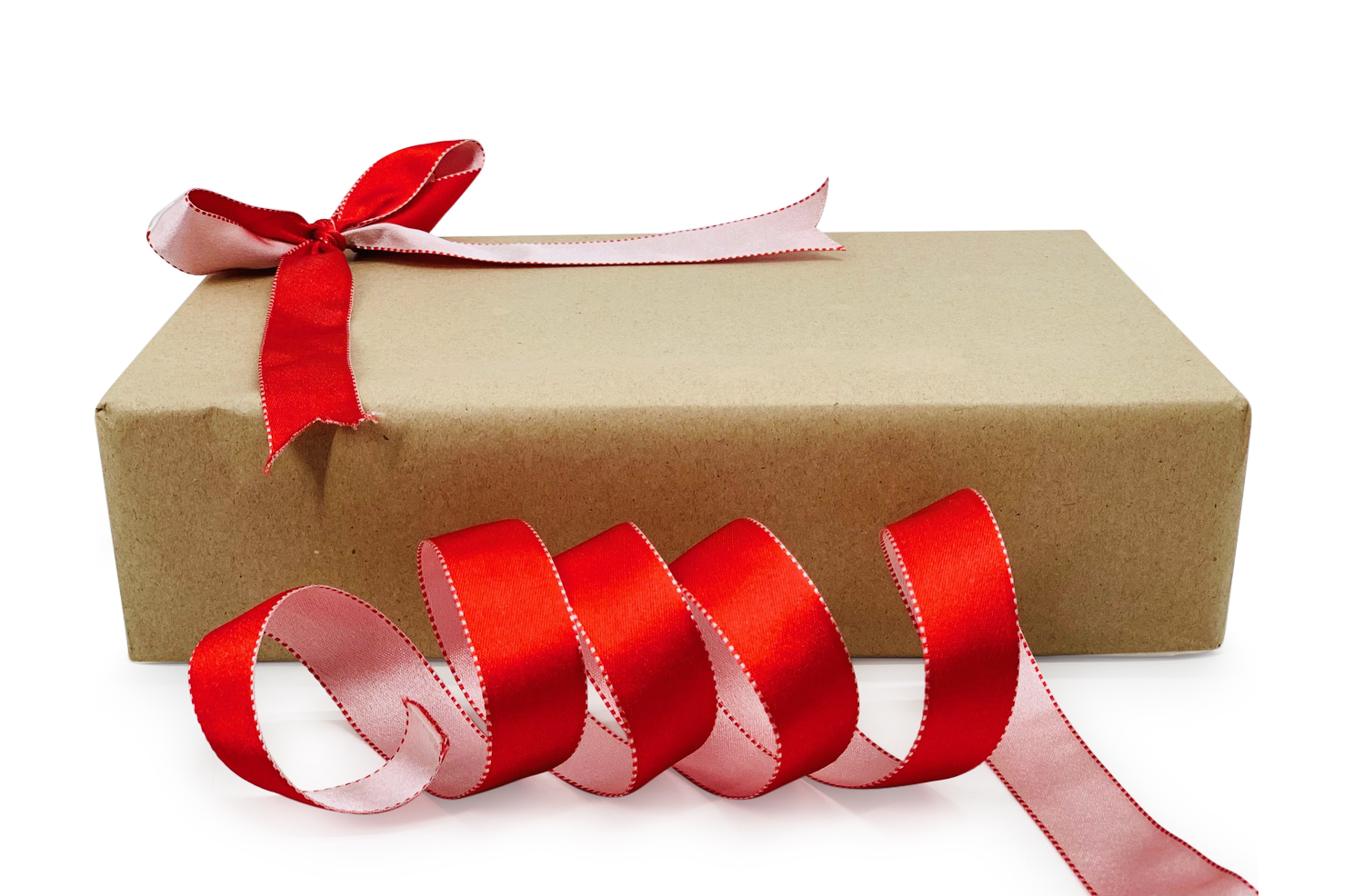 Reversible Ribbon - Red with White