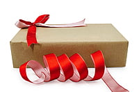 Reversible Ribbon - Red with White