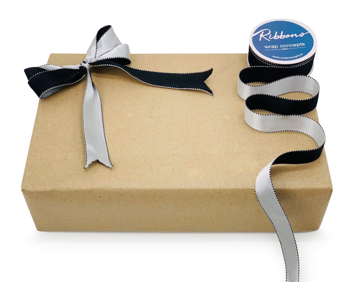 Reversible Ribbon - Black with White