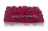 Rose With Leaves - Maroon