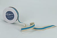 Jute Ribbon with Polka Strip - Multicolour