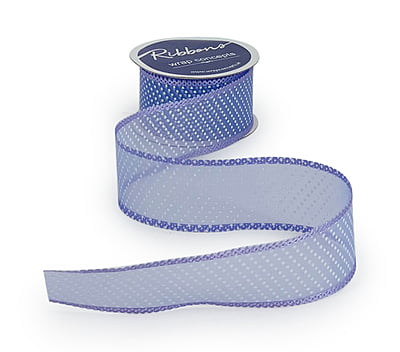 Big Organza Polka Ribbon with Scalloped Edges