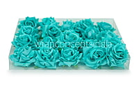 Rose with leaves - Sea Green