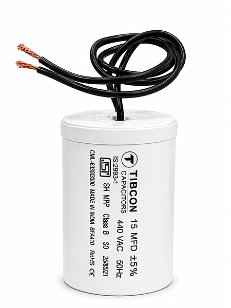 TIBCON 15 MFD 440V PP Motor Run / Wire / 440V CAPACITOR