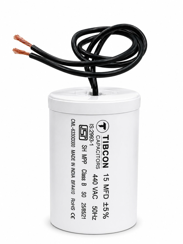 TIBCON 15 MFD 440V PP Motor Run / Wire / 440V CAPACITOR