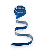 Reversible Ribbon - Azure Blue with Grey