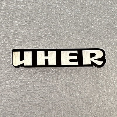Replacement Metal Logo for Uher - ML-UHER-01 Replacement Metal Logo for Uher - ML-UHER-01