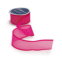 Big Organza Polka Ribbon with Scalloped Edges