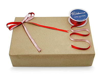 Reversible Ribbon - Red with White