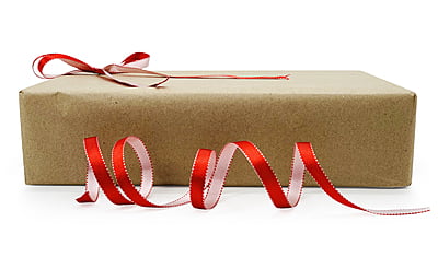 Reversible Ribbon - Red with White