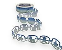 Teddy, Stroller, Bottle Cut-Work Shaded Ribbon
