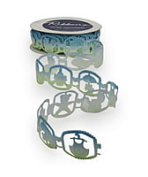 Teddy, Stroller, Bottle Cut-Work Shaded Ribbon