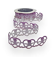 Tedddy in Heart Cut-Work Shaded Ribbon