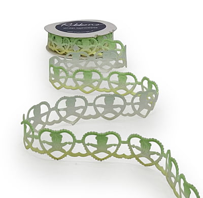 Tedddy in Heart Cut-Work Shaded Ribbon Tedddy in Heart Cut-Work Shaded Ribbon