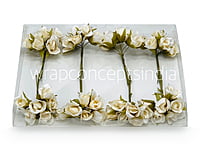 Ivory Rose Buds on Stick