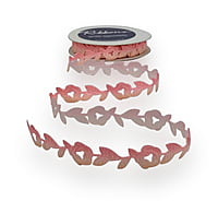 Rose & Leaf Cut Work Shaded Ribbon