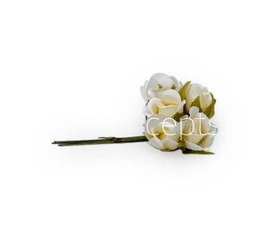 Ivory Rose Buds on Stick