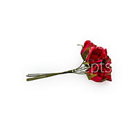 Red Rose Buds on Stick