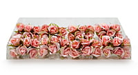 Peachy Pink Rose Buds on Stick