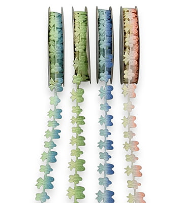 Bow & Flower Cut-out Shaded Ribbon