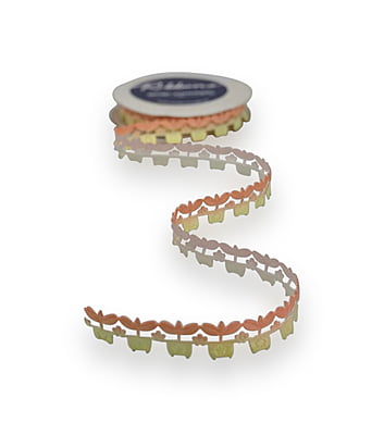 Flower Pot Cut-out Shaded Ribbon