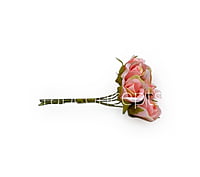 Peachy Pink Rose Buds on Stick