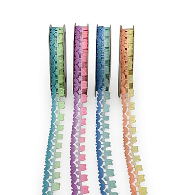 Flower Pot Cut-out Shaded Ribbon