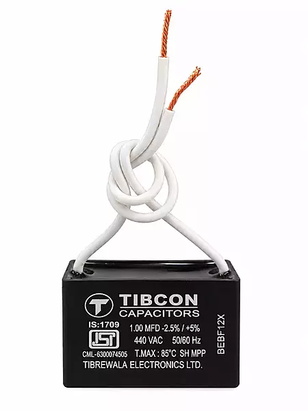 Tibcon 1 MFD Fan Capacitor | 440V | Box Type | Dry