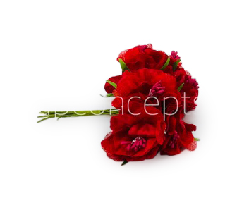 Red Flower On Stick with Pollen