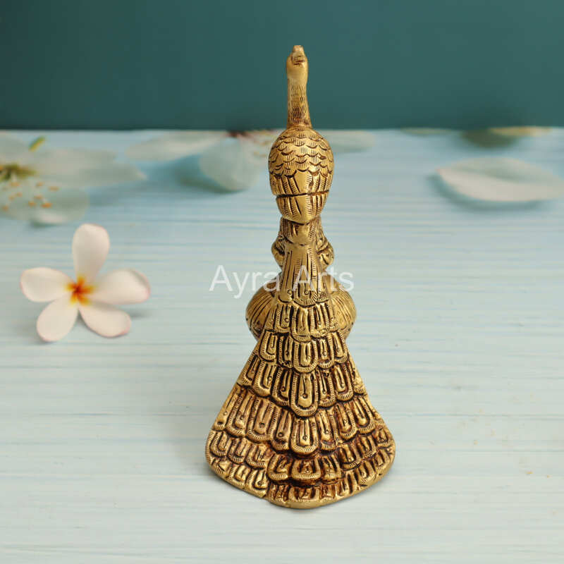 Brass Peacock Decor - 5.8 Inch Height