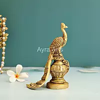Brass Peacock Decor - 5.8 Inch Height
