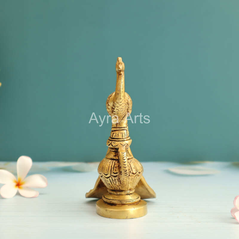 Brass Peacock Decor - 5.8 Inch Height