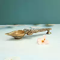 Brass Eka Harathi Deepam Spoon - 9 Inch Height