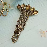 Brass Naga Panch Aarti Harati Spoon for Pooja - 10 Inch Height