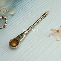 Brass Havan Spoon - 7.5 Inch Height