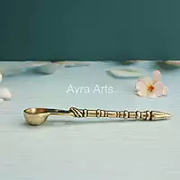 Brass Havan Spoon - 7.5 Inch Height