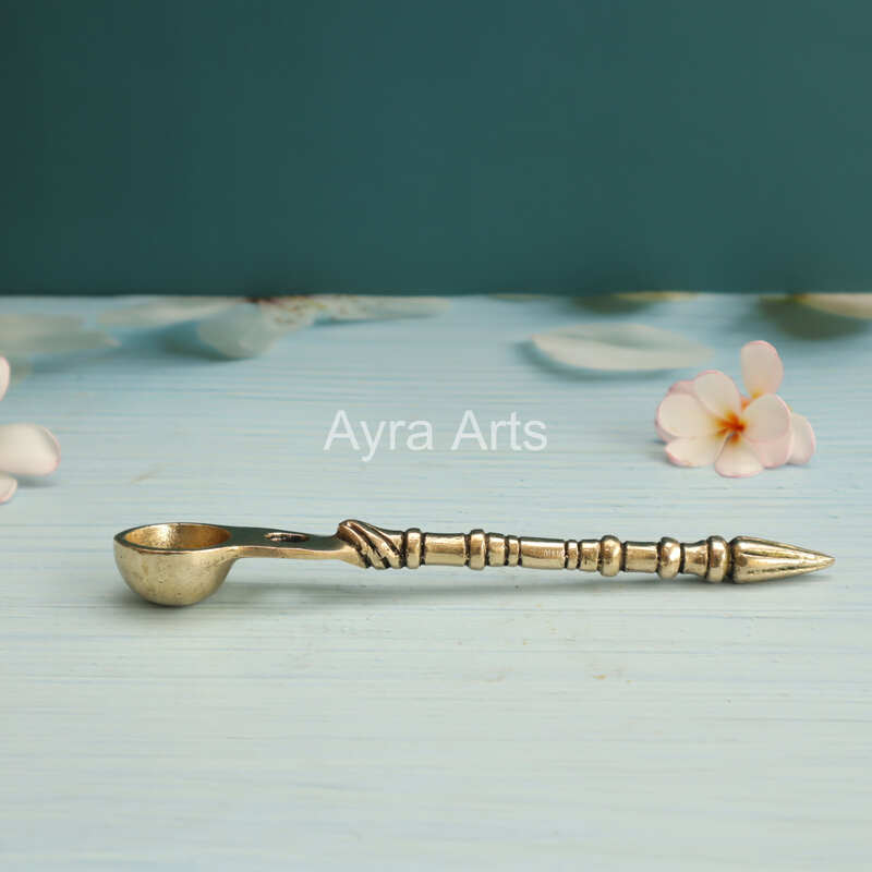 Brass Havan Spoon - 7.5 Inch Height